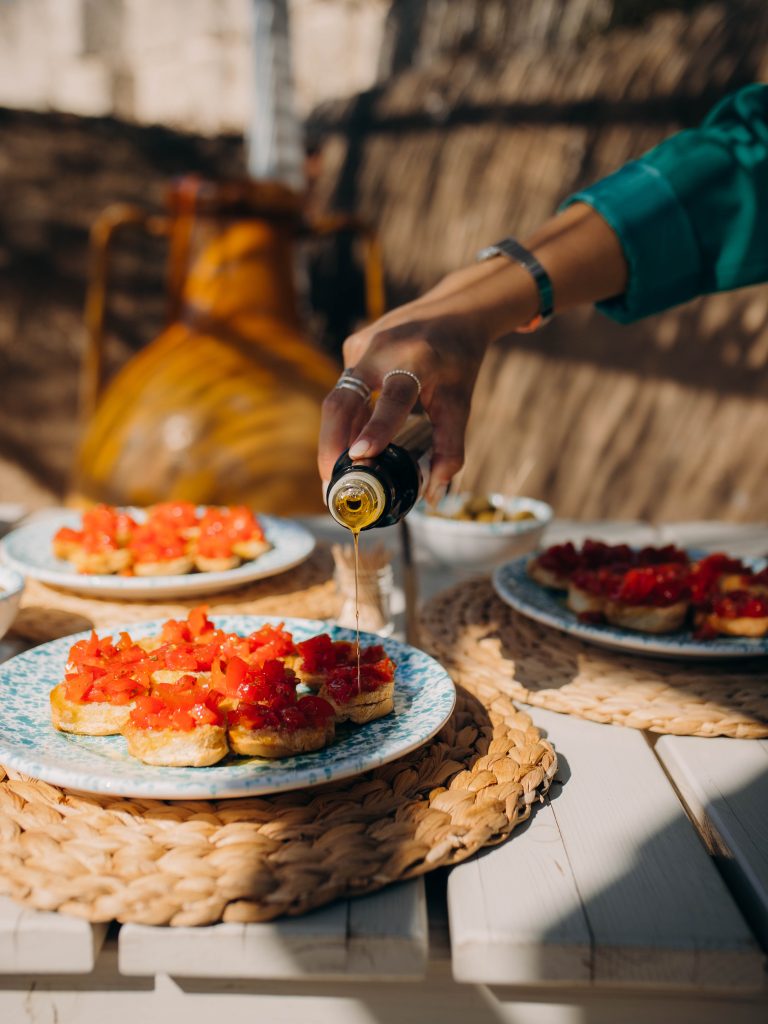 olive oil tasting is one of our activities at our retreat in puglia for women